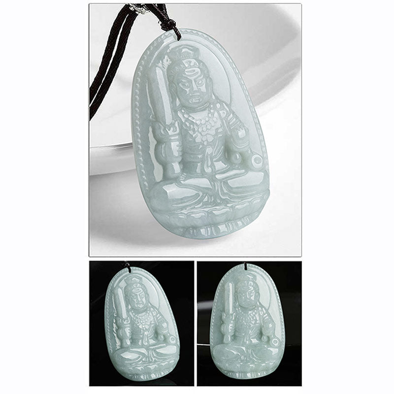 Buddha Stones Chinese Zodiac Natal Buddha Jade Wealth Prosperity Necklace Pendant - image 15