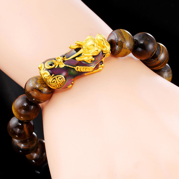 Buddha Stones  Tibetan Handcrafted Tiger Eye Feng Shui Bracelet - image 3