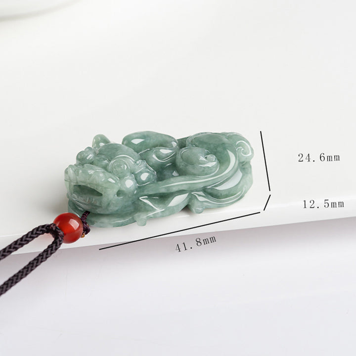 Buddha Stones Jade PiXiu Wealth Luck String Necklace Pendant - image 9