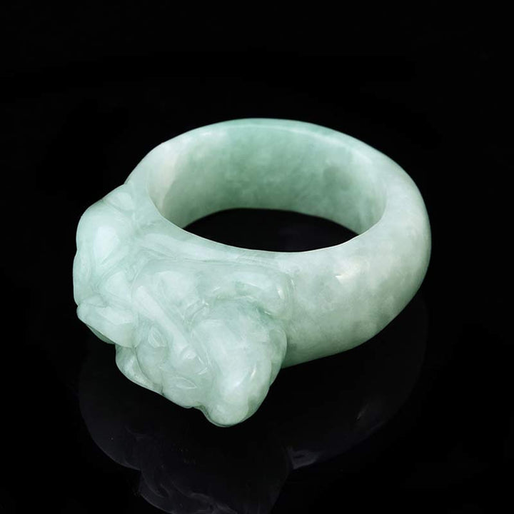 Fengshui Wealth Jade PiXiu Luck Ring - image 5
