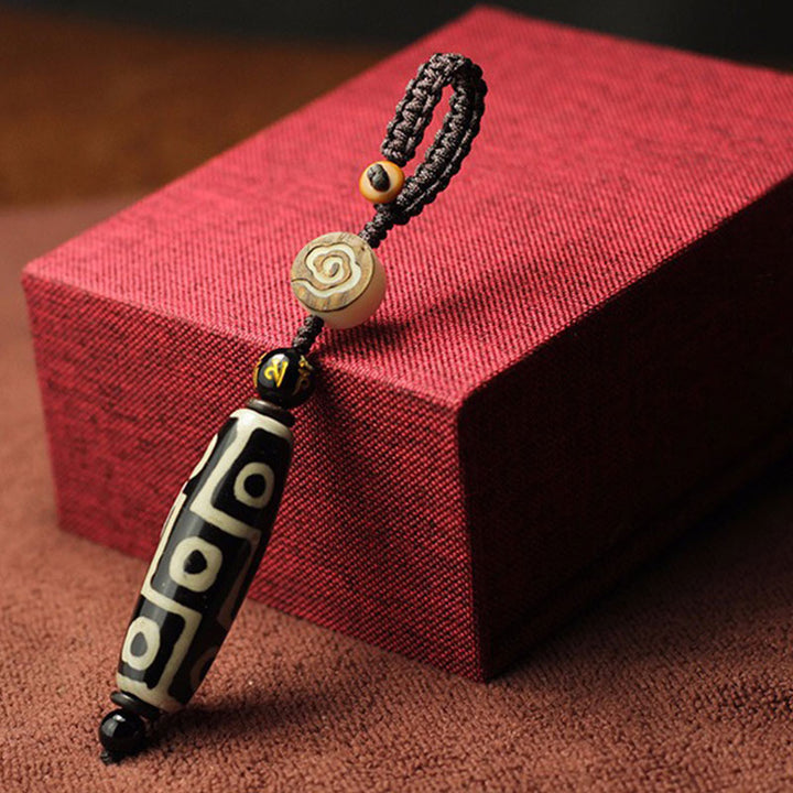 Buddha Stones Tibetan Nine-Eye Dzi Bead Wealth Decoration - image 1