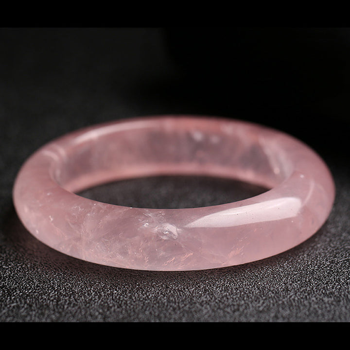 Buddha Stones  Natural Rose Quartz Love Caring Bracelet Bangle - image 7