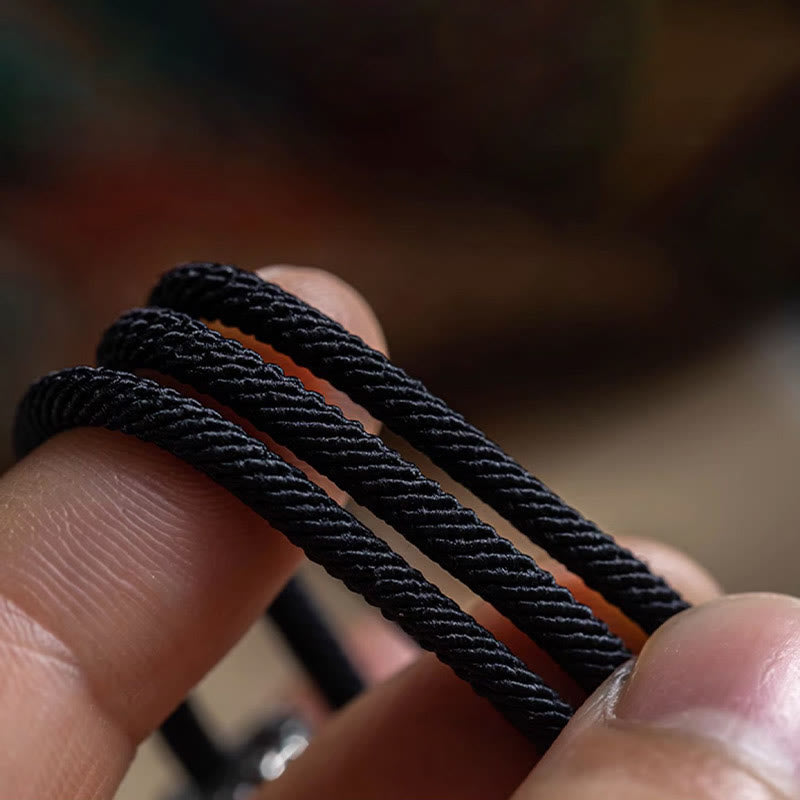 Buddha Stones Tibetan Om Mani Padme Hum Carved Amulet Double Wrap Bracelet - image 5