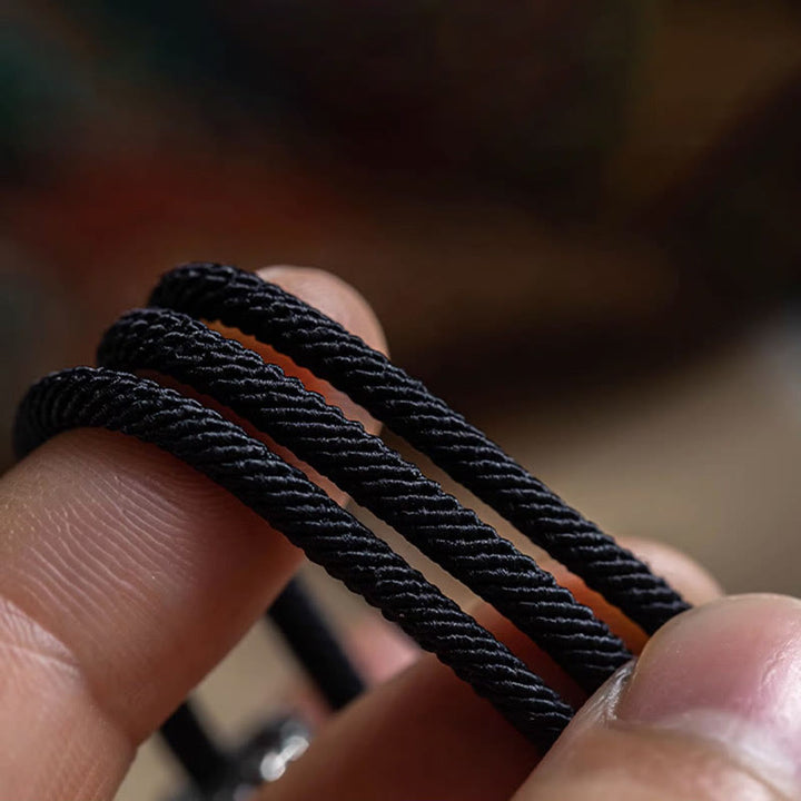 Buddha Stones Tibetan Om Mani Padme Hum Carved Amulet Double Wrap Bracelet - image 5