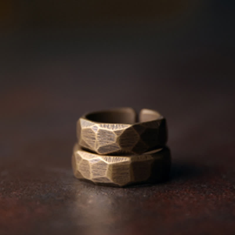 Buddha Stones Tibetan Simple Design Copper Wealth Ring - image 14