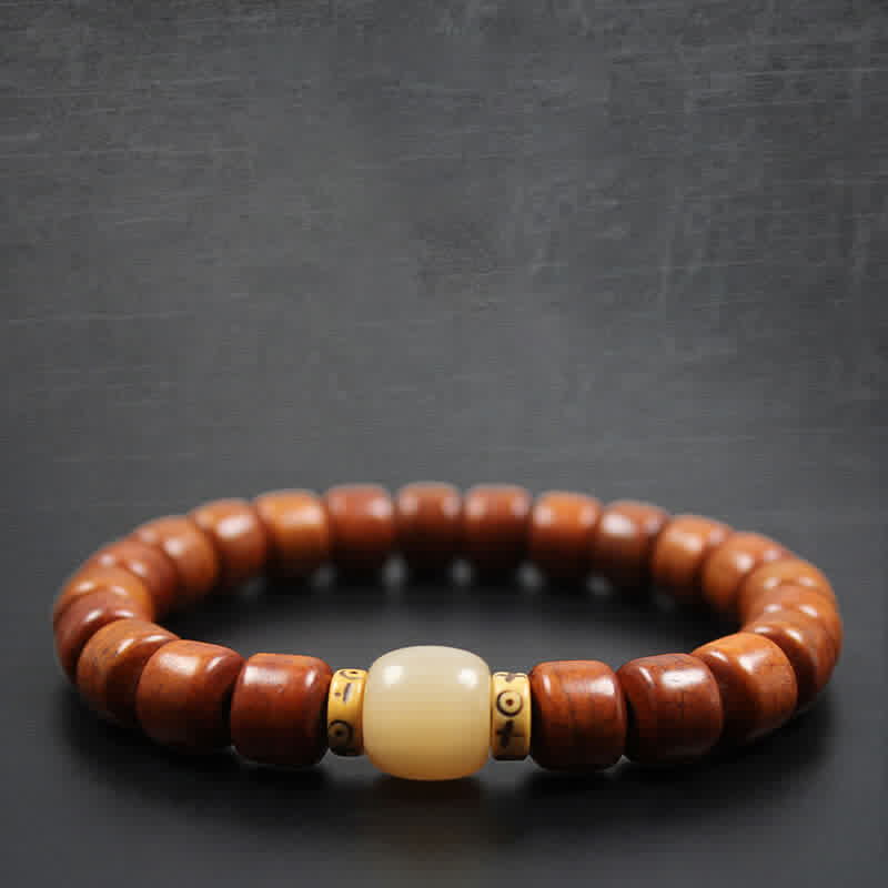 Buddha Stones Tibetan Bone Beads Om Mani Padme Hum Strength Bracelet - image 6