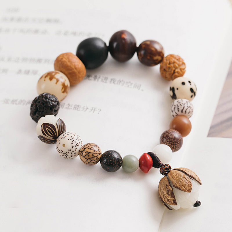 Buddha Stones Bodhi Seed Lotus Wisdom Peace Wrist Mala Bracelet - image 10