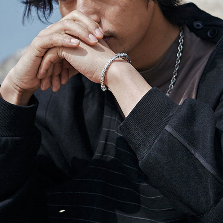 Buddha Stones Tibet Om Mani Padme Hum Engraved Focus Cuff Bracelet Bangle - image 8