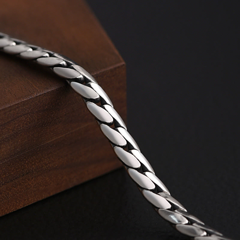 Buddha Stones Double Dorje Vajra Strength Punk Copper Chain Bracelet Necklace - image 3