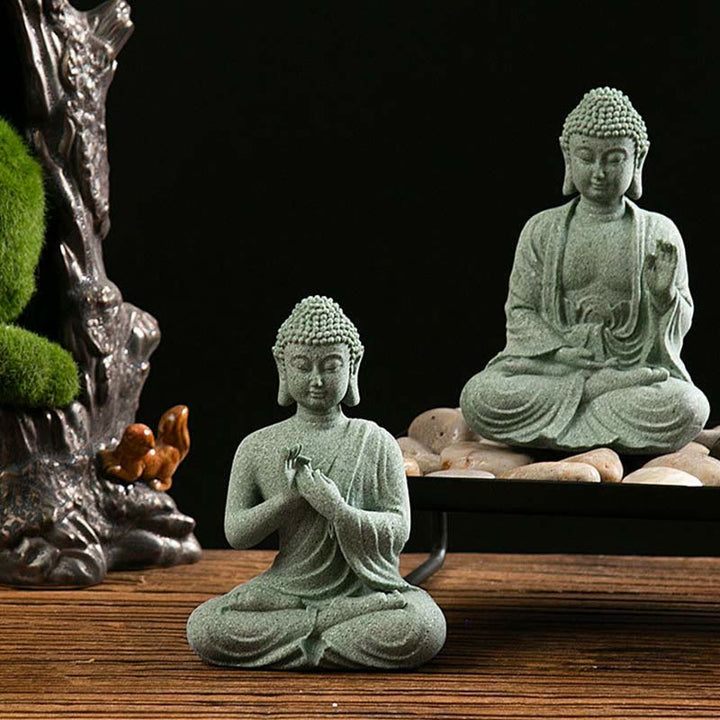 Buddha Stones Tibetan Meditation Contemplation Buddha Serenity Compassion Statue Figurine Decoration - image 7