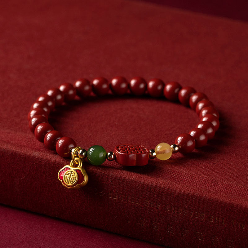 Buddha Stones Cinnabar Happiness Calm Bracelet - image 7