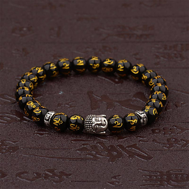 Buddha Stones Tibetan Buddha Mantra Amulet Bracelet - image 5