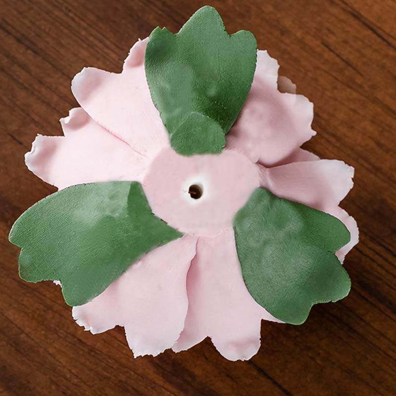 Buddha Stones Tibetan Lotus Blessing Ceramic Stick Incense Burner Decoration - image 6