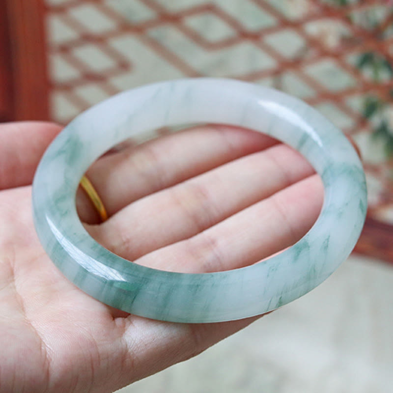 Buddha Stones Natural Jade Luck Prosperity Bangle Bracelet - image 9