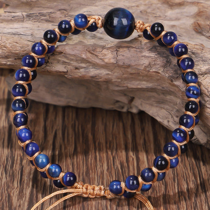 Buddha Stones Divine Blue Tiger Eye Stone Protection Bracelet - image 6