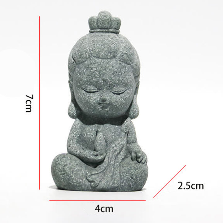 Buddha Stones Meditation Buddha Statue Compassion Home Decoration - 4cm*2.5cm*7cm - image 7