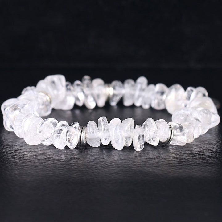 Buddha Stones Natural White Crystal Lotus Healing Bracelet - image 4