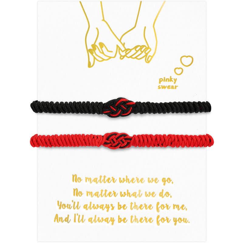 Buddha Stones 2Pcs Tibetan Luck Chinese Knot Protection String Bracelet - image 7
