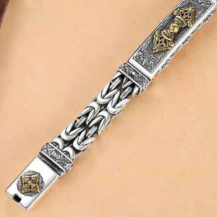 Buddha Stones Vajra Dorje Twisted Braided Pattern Copper Balance Bracelet - image 4