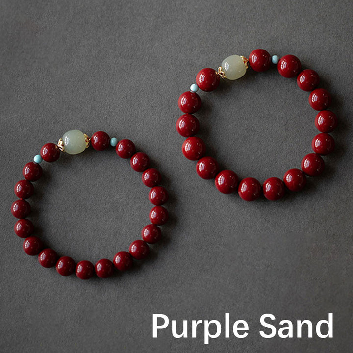 Buddha Stones Cinnabar Green Aventurine Fortune Luck Bracelet - image 4