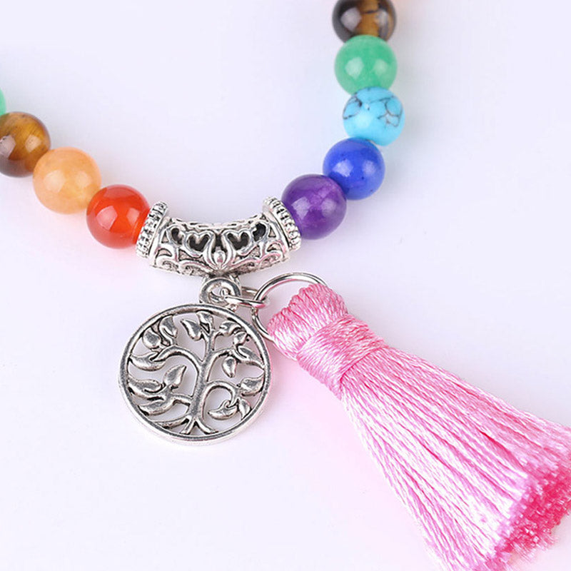 Buddha Stones 108 Mala Beads Rhodonite Blue Crystal Lazulite Healing Bracelet - image 5