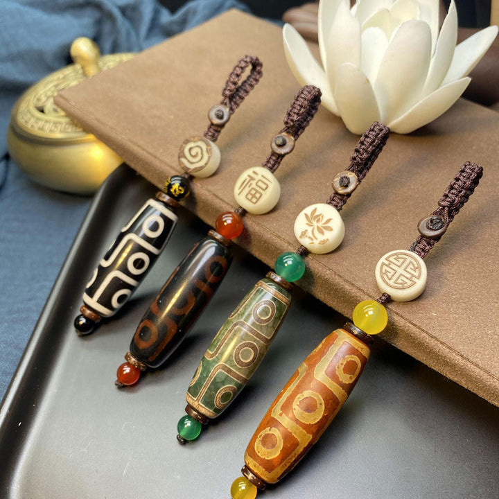 Buddha Stones Tibetan Nine-Eye Dzi Bead Wealth Decoration - image 5