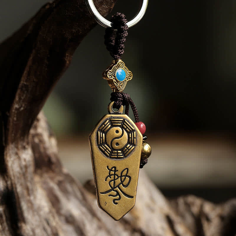 Feng Shui Bagua Yin Yang Balance Peace Keychain - image 1