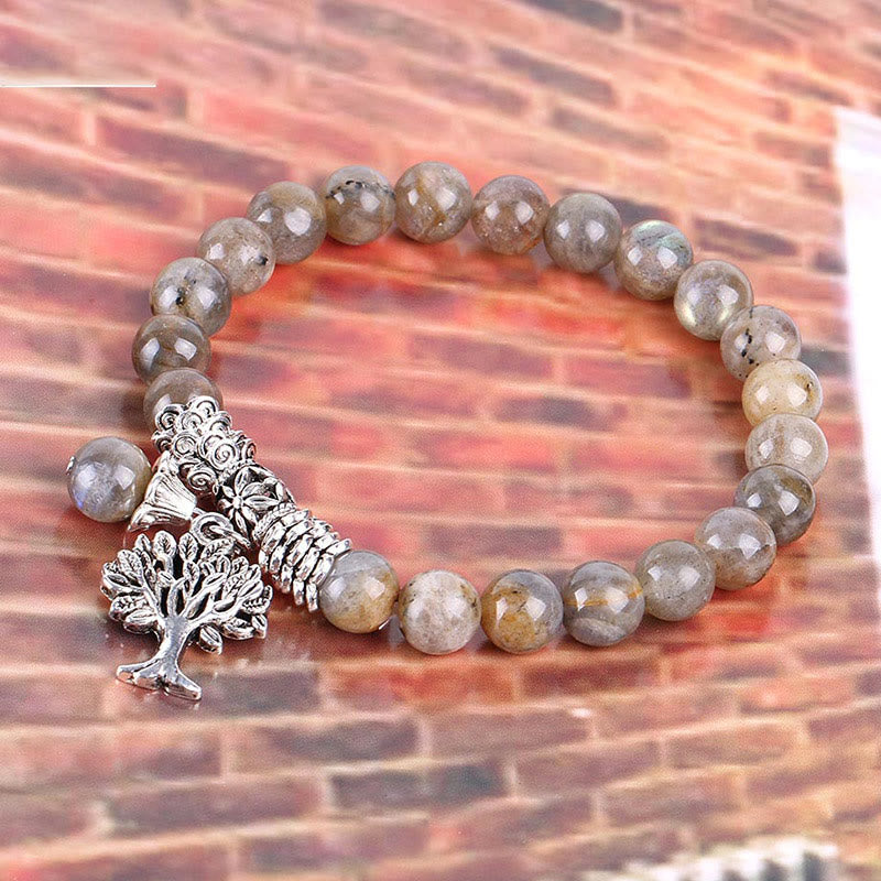 Buddha Stones Natural Gemstone Tree of Life Lucky Charm Stretch Bracelet - image 43