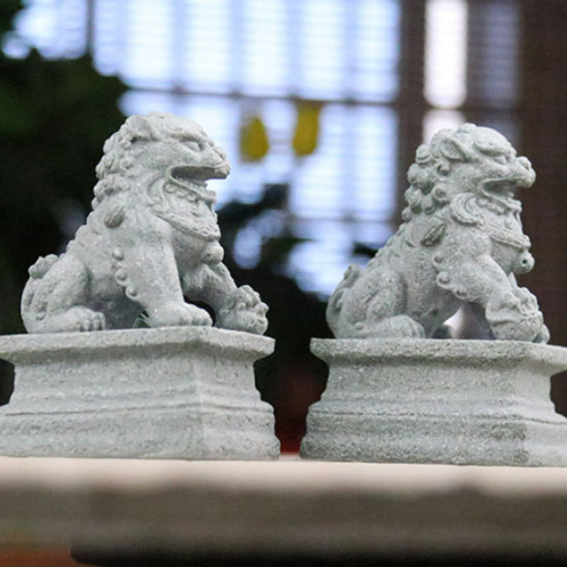 Buddha Stones Lion Fu Foo Dogs Elephant Ward Off Evil Blessing Home Decoration - image 6