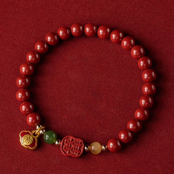 Buddha Stones Cinnabar Happiness Calm Bracelet - 8mm - image 0