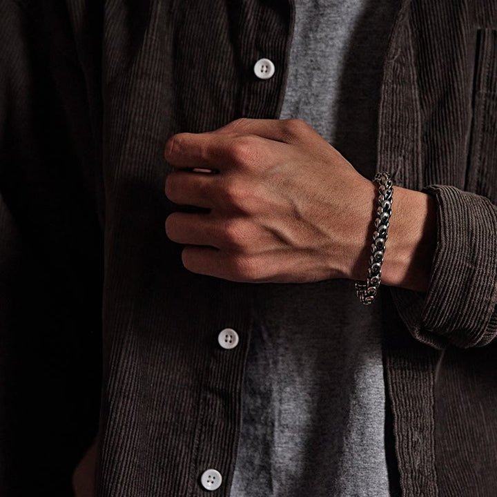 Buddha Stones Retro Dragon Scale Pattern Success Strength Bracelet - image 3