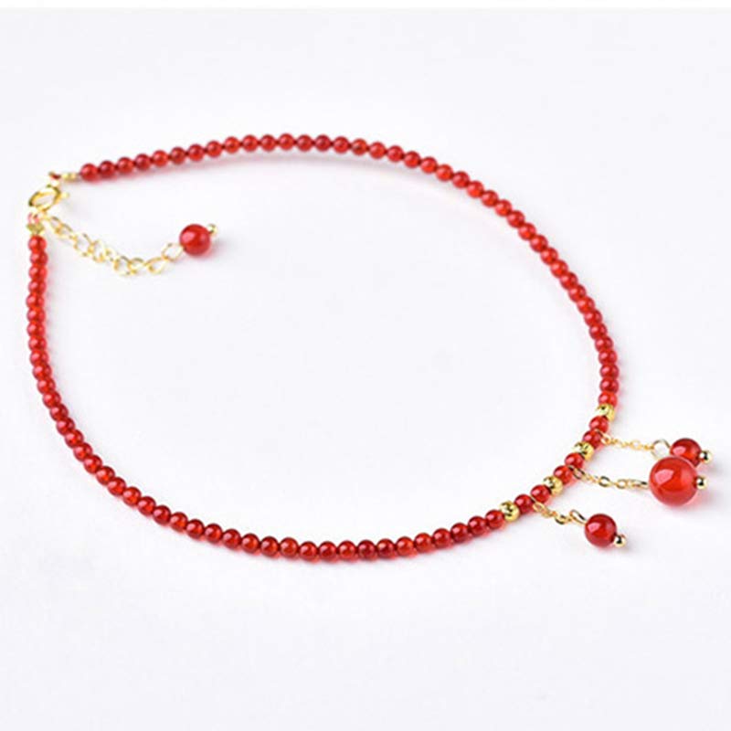 Red Agate Confidence Calm Anklet - image 4