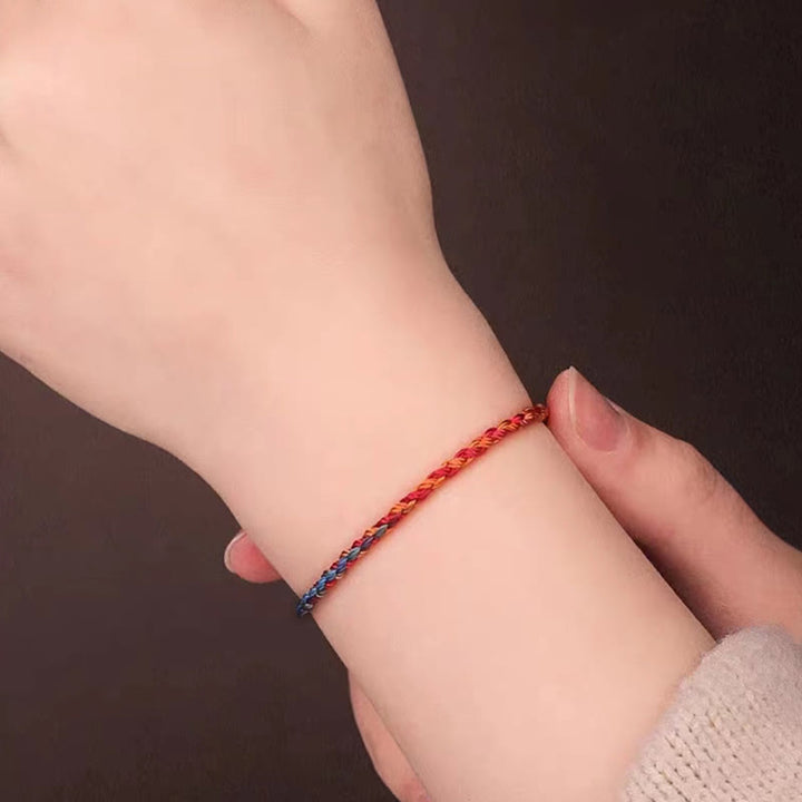 Buddha Stones Handcrafted Luck Colorful Rope Child Adult Bracelet - image 4