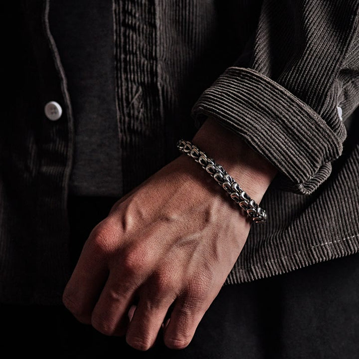 Buddha Stones Retro Dragon Scale Pattern Success Strength Bracelet - 22cm - image 0