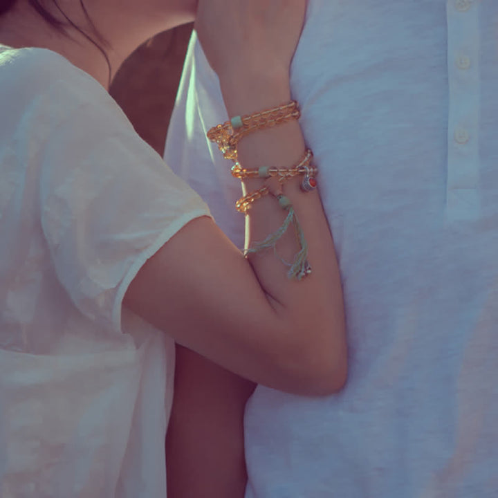 Buddha Stones 108 Mala Beads 925 Sterling Silver Citrine Sandalwood Turquoise Protection Prosperity Bracelet - image 9