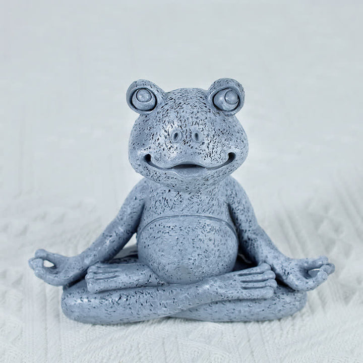 Buddha Stones Meditating Zen Dog Cat Frog Decoration - Meditation Frog 12.8CMX5.5CMX10.3CM(300g) - image 10