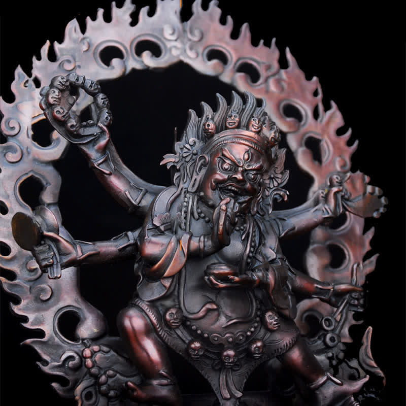 Buddha Stones Tibet Mahakala Bodhisattva Figurine Compassion Copper Statue Decoration - image 11
