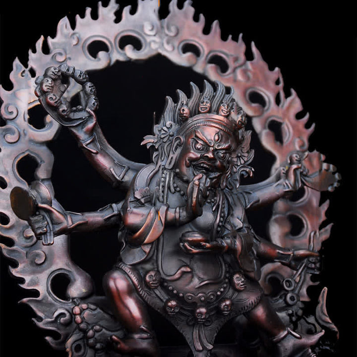 Buddha Stones Tibet Mahakala Bodhisattva Figurine Compassion Copper Statue Decoration - image 11