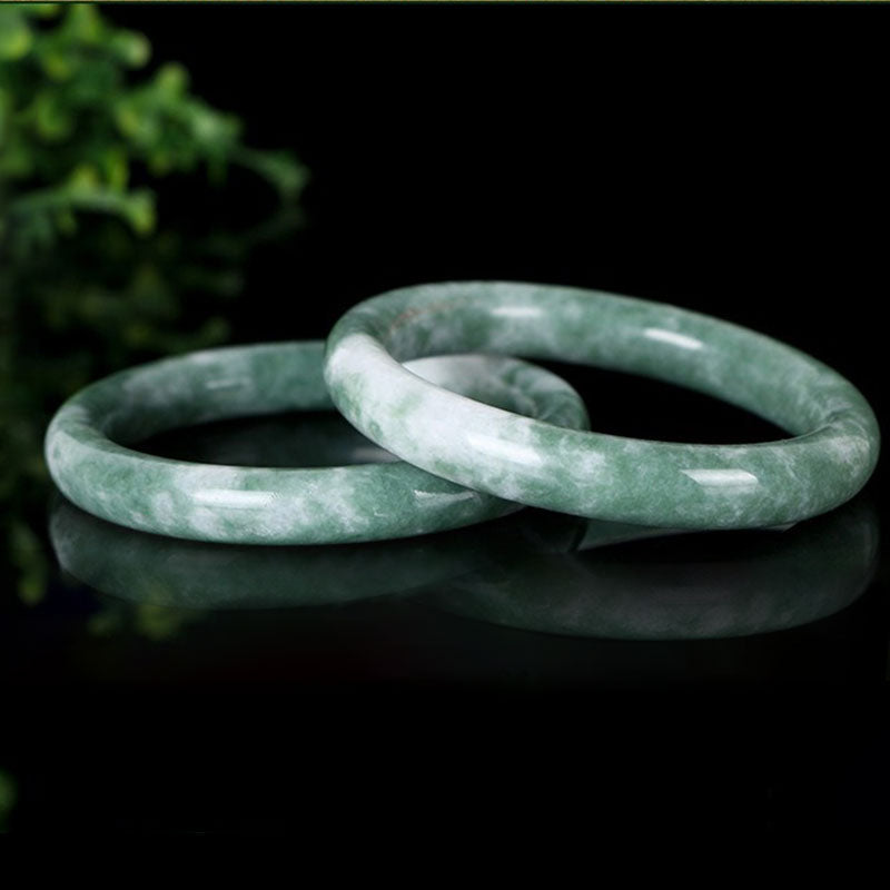 Buddha Stones Natural Jade Luck Abundance Bangle Bracelet - image 7
