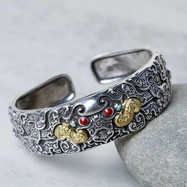 Buddha Stones FengShui Engraving PiXiu Blessing Bracelet Bangle - image 2