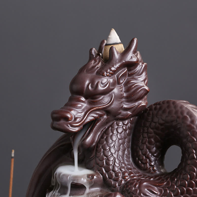 Dragon Pattern Success Ceramic Incense Burner Decoration - image 4