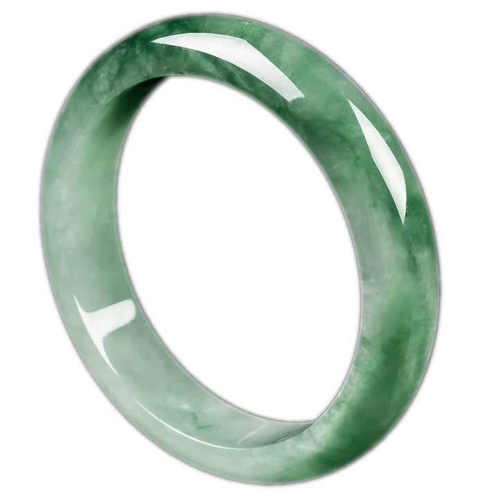 Buddha Stones Natural Jade Fortune Blessing Bangle Bracelet - image 10