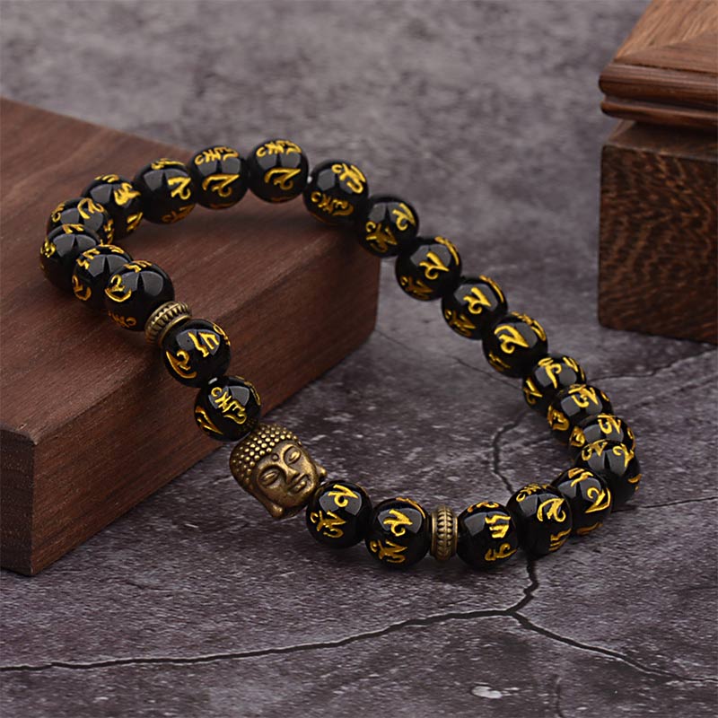 Buddha Stones Tibetan Buddha Mantra Amulet Bracelet - image 7