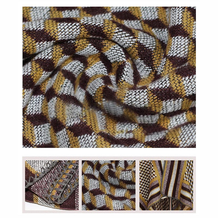 Buddha Stones Tibetan Shawl Classic Pattern Winter Cozy Warm Travel Scarf Wrap - image 9