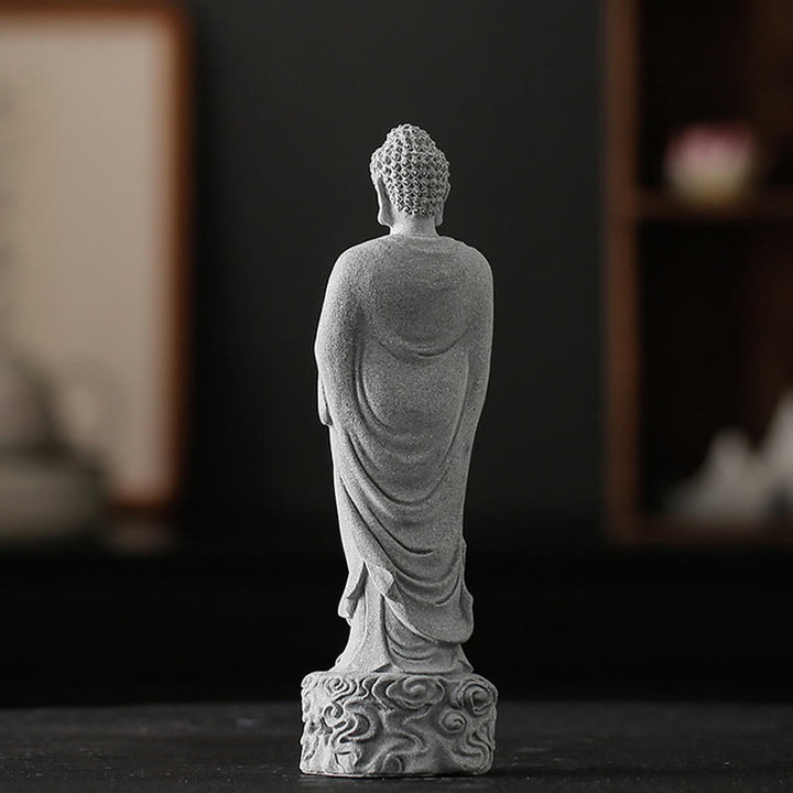 Buddha Stones Meditation Buddha Auspicious Clouds Design Serenity Home Decoration - image 4