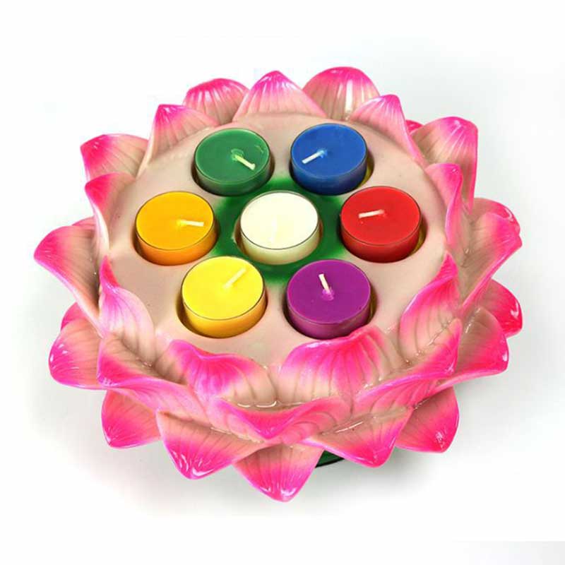 Buddha Stones Meditation Prayer Altar Lotus Flower Candle Holder Buddhist Temple Rituals Use Items - image 6