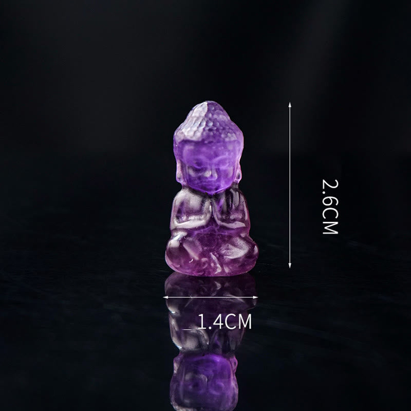 Buddha Stones Various Crystal Amethyst Pink Crystal White Crystal Citrine Buddha Carved Spiritual Healing Necklace Pendant Decoration - image 2