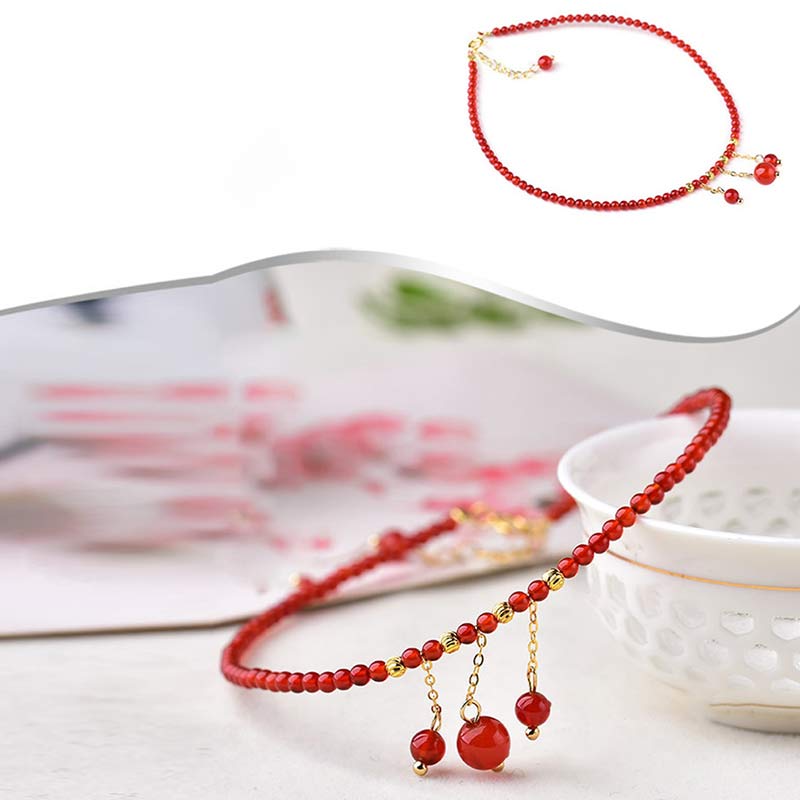 Red Agate Confidence Calm Anklet - image 6