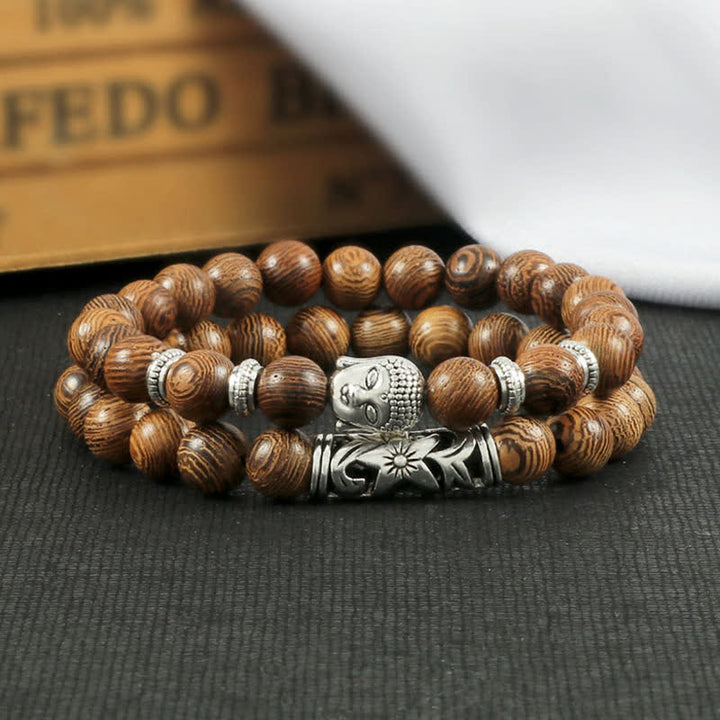Buddha Stones 2Pcs Natural Crystal Agate Buddha Protection Bracelet - image 10