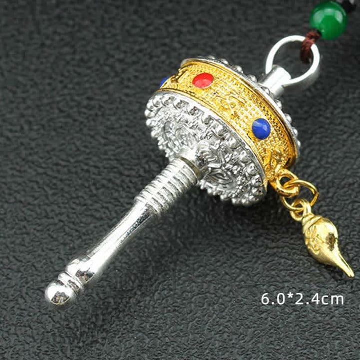 Tibet Om Mani Padme Hum Prayer Wheel Tassel Bag Car Hanging Decoration - image 14
